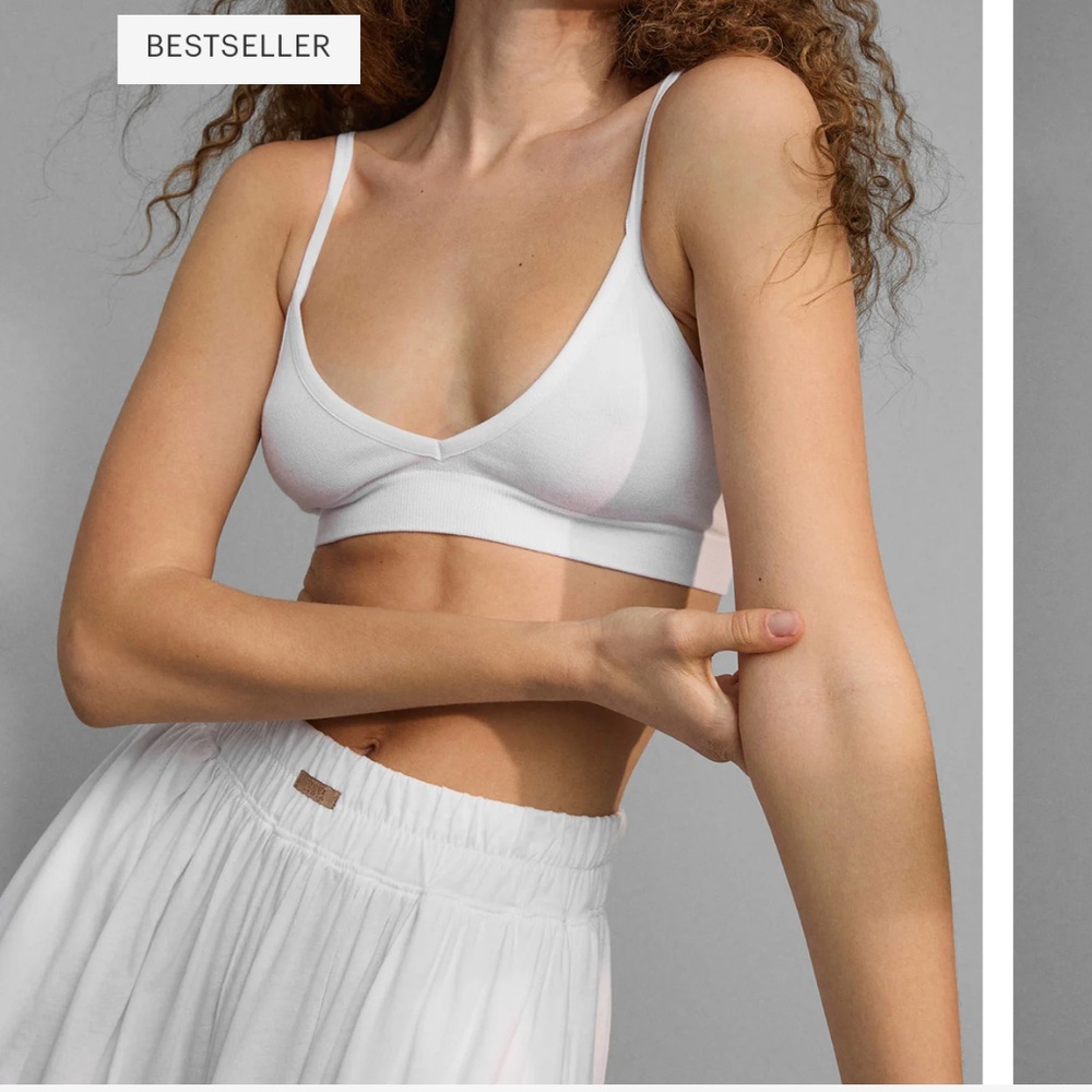 3/$42 LUNYA BNWT Seamless Modal Bare Bralette in Sincere White Size S